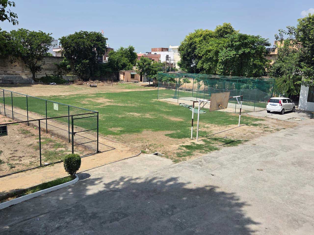 School playing field and sports facilities